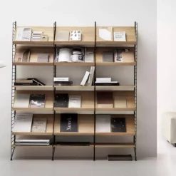 Tidskriftshylla Trä 58x30 valnöt