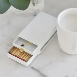 Tändsticksfodral Three Star Vit