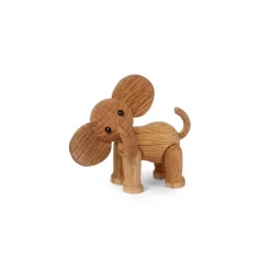 Träfigur Ella Elefant Baby 9 cm Ek/Lönn