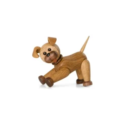 Träfigur Happy Dog 13,5 cm Ek