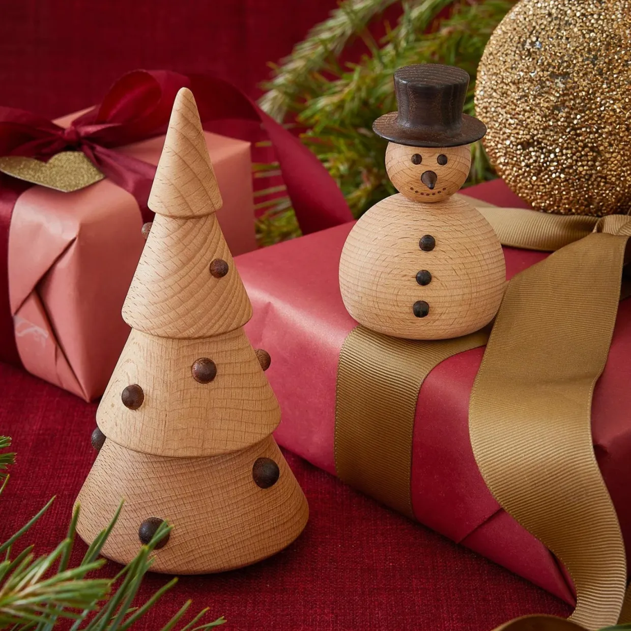 Träfigur Julgran 15cm