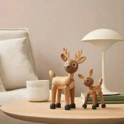 Träfigur Spirit Rådjur 19 cm Ek/Lönn