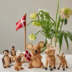 Träfigur Spot Rådjur Baby 12,7 cm Ek/Lönn