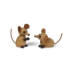 Träfigur The Country Mouse 4,5 cm Ek