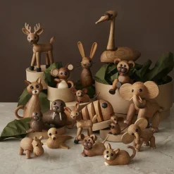 Träfigur The Country Mouse 4,5 cm Ek