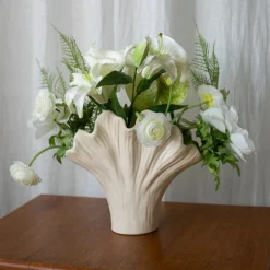 Vas Shell 24 cm offwhite