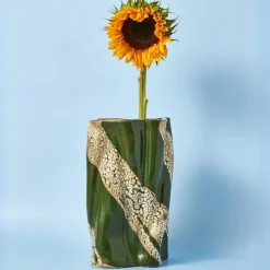 Vas Swirly 18,5 cm Grön