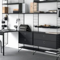 Väggavel 75x20 2-p svart